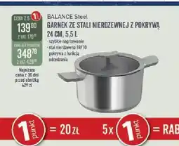Selgros Garnek ze stali nierdzewnej z pokrywą BergHOFF Balance Steel 24 cm oferta