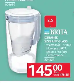 Selgros Dzbanek szklany Brita Glass z wkładem filtrującym Maxtra Pro Pure Performance oferta