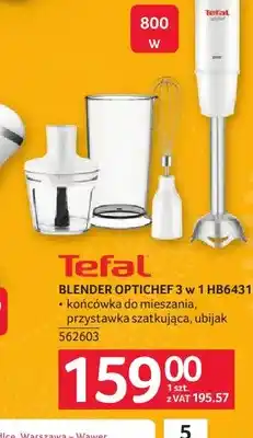 Selgros Blender Tefal Optichef 3 w 1 HB6431 oferta