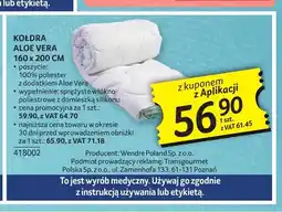 Selgros Kołdra Aloe Vera 160x200 cm oferta