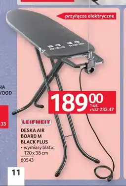 Selgros Deska Air Board M Black Plus Leifheit oferta