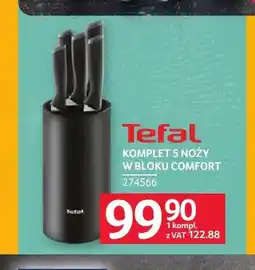 Selgros Komplet 5 noży w bloku Comfort Tefal oferta