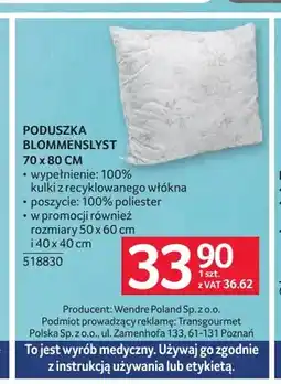 Selgros Poduszka Blommenslyst 70x80 cm oferta
