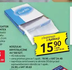 Selgros Koszulki krystaliczne A4 Bantex 100-pak oferta