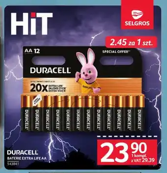 Baterie Duracell Extra Life Aa 12-pak