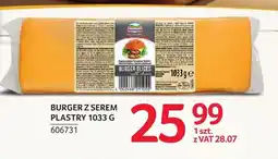 Selgros Burger z serem plastry Hochland Professional oferta