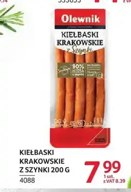 Selgros Kiełbaski krakowskie z szynki Olewnik oferta