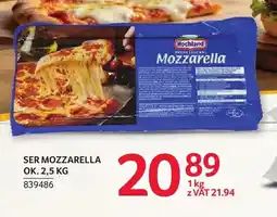 Selgros Ser Mozzarella Hochland Professional oferta