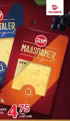 Selgros Ser Maasdamer plastry Zott oferta
