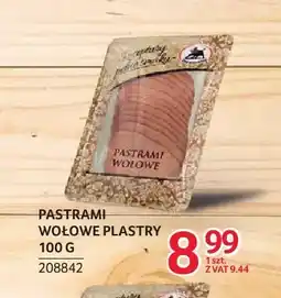 Selgros Pastrami wołowe plastry ZMB Białystok oferta