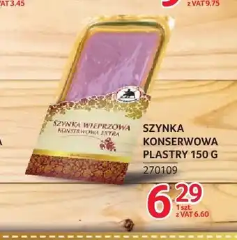 Selgros Szynka konserwowa plastry ZMB Białystok oferta