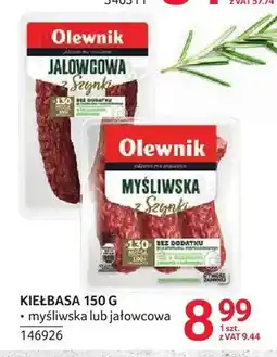 Selgros Kiełbasa myśliwska Olewnik oferta