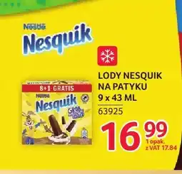 Selgros Lody Nesquik na patyku 9-pak oferta
