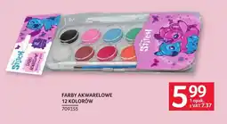 Selgros Farby akwarelowe 12 kolorów Disney Stitch oferta