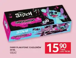 Selgros Farby plakatowe 12 kolorów Disney Stitch oferta