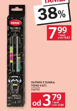 Selgros Ołówek z gumką Teens Rexus oferta