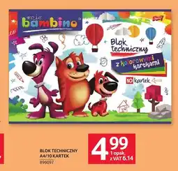Selgros Blok techniczny Bambino A4 10 kartek oferta