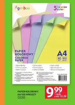 Selgros Papier kolorowy A4 Gimboo oferta