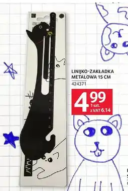 Selgros Linijko-zakładka metalowa 15 cm Miau Mau Team oferta
