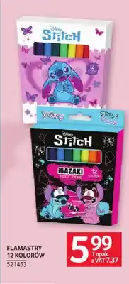 Selgros Flamastry 12 kolorów Disney Stitch oferta