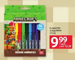 Selgros Flamastry 12 kolorów Minecraft oferta