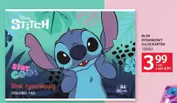 Selgros Blok rysunkowy A4 20 kartek Disney Stitch oferta