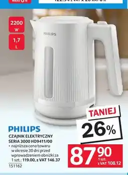 Selgros Czajnik elektryczny Philips Seria 3000 oferta