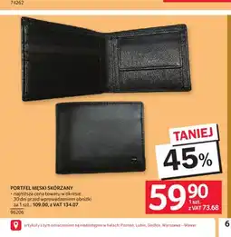 Selgros Portfel męski skórzany oferta