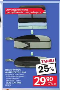 Selgros Zestaw worków kompresyjnych 3-pak oferta