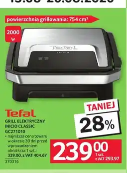 Selgros Grill elektryczny Tefal Inicio Classic oferta