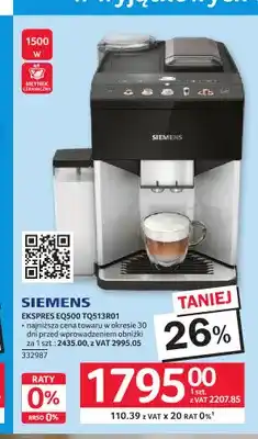 Selgros Ekspres do kawy Siemens EQ500 oferta