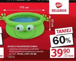 Selgros Basen z kołnierzem Żabka 175 cm oferta