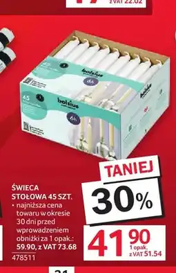 Selgros Świeca stołowa Bolsius 45-pak oferta