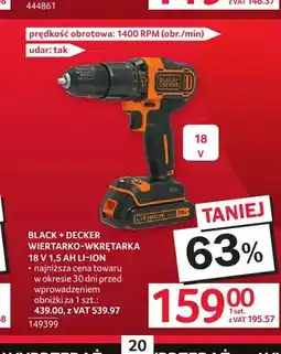 Selgros Wiertarko-wkrętarka Black + Decker oferta