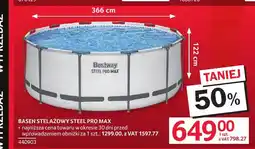 Selgros Basen stelażowy Steel Pro Max Bestway 366 cm oferta