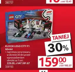 Selgros Klocki LEGO City F1 60444 oferta