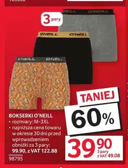 Selgros Bokserki męskie O'Neill 3-pak oferta