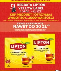 Polomarket Herbata czarna Lipton Yellow Label oferta