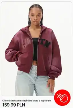 Cropp Ciemnoczerwona rozpinana bluza z kapturem Cropp oferta