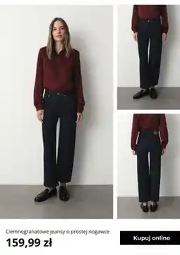 Greenpoint Jeansy damskie o prostej nogawce Greenpoint ciemnogranatowe oferta