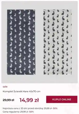 Home&You Komplet ścierek Hare home & you 45x70 cm oferta