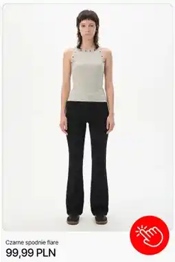 Cropp Spodnie flare Cropp czarne oferta