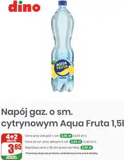 Dino Napój gazowany o smaku cytrynowym Aqua Fruta oferta