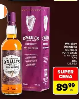 Carrefour Market Whiskey irlandzka O'NEILL'S PORT CASK w kartonie oferta