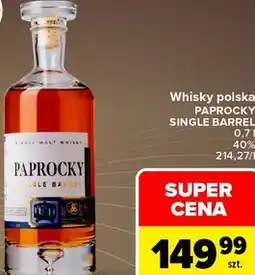 Carrefour Market Whisky polska PAPROCKY SINGLE BARREL oferta