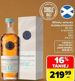 Carrefour Market Whisky szkocka GLENGLASSAUGH 12 Y.O. w kartonie oferta