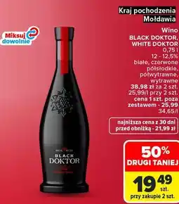 Carrefour Market Wino Black Doktor, White Doktor białe, czerwone półsłodkie, półwytrawne, wytrawne oferta