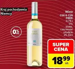Carrefour Market Wino bezalkoholowe CIN & CIN FREE oferta