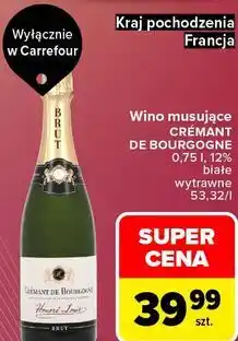 Carrefour Market Wino musujące CRÉMANT DE BOURGOGNE oferta