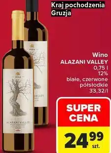Carrefour Market Wino Alazani Valley białe, czerwone półsłodkie oferta
